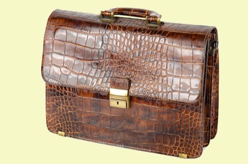 brown expensive briefcase