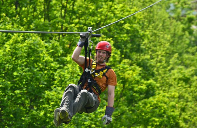 Zip lining in Charleston, courtesy Adventures on the Gorge