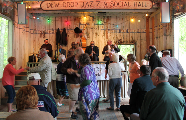 Built in 1895, the small stage of Dew Drop has hosted such greats as Louis Armstrong and Buddy Petit. Photo courtesy Louisiananorthshore.com