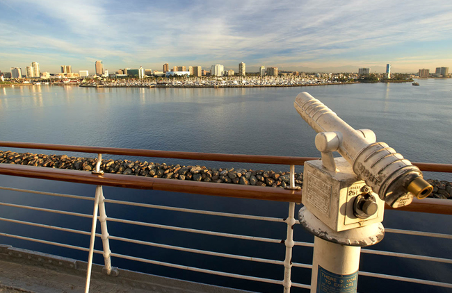 View from Queen Mary's sun deck