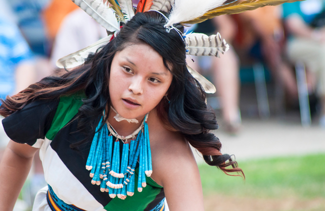 Traditional Native American dance at Cachini Dancers of Zuni Pueblo
