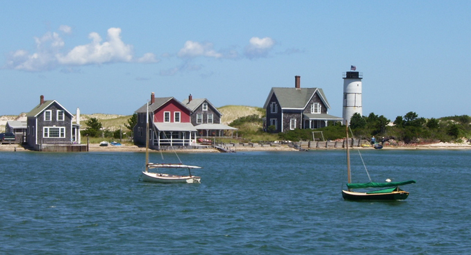 Sailboats in front of the Sandy Neck Lighthouse, by William DeSousa, courtesy Cape Cod COC