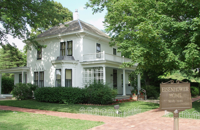 the Eisenhower Boyhood Home, courtesy Eisenhower Presidential Library, Museum, and Boyhood Home