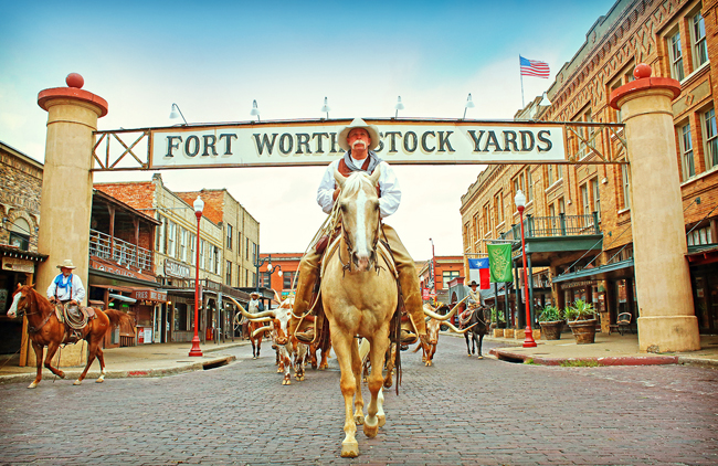 Fort Worth Stockyards courtesy Fort Worth CVB
