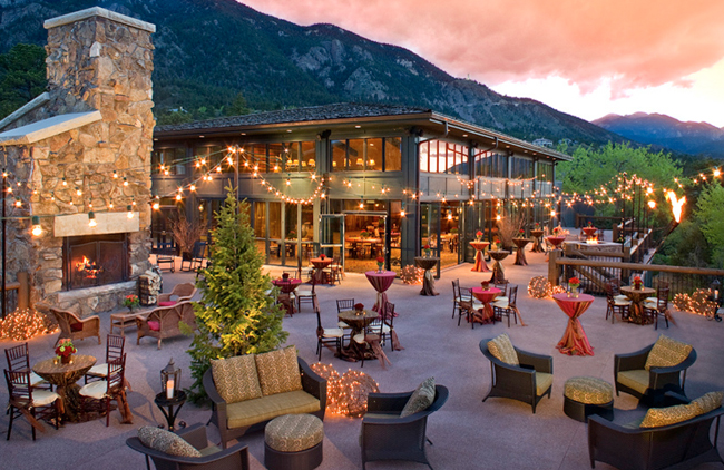 The outdoor patio at the Broadmoor's Ranch, courtesy The Broadmoor's Ranch at Emerald Valley