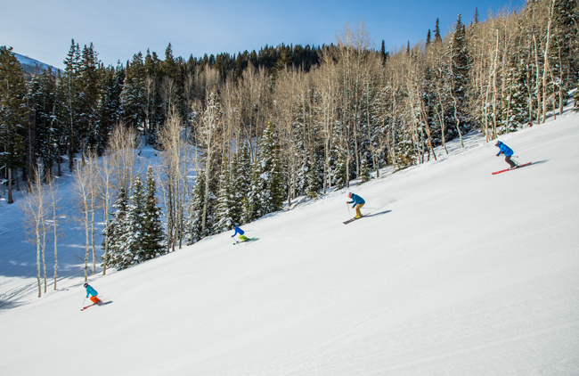 Groups can enjoy skiing lessons at the Deer Valley Resort, courtesy Deer Valley Resort