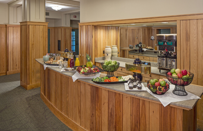 Continuous break service is one of the many meeting amenities offered at Lied Lodge.
