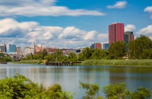 View of Wilmington, Delaware from the riverfront, courtesy  Moonloop Photography, Greater Wilmington CVB