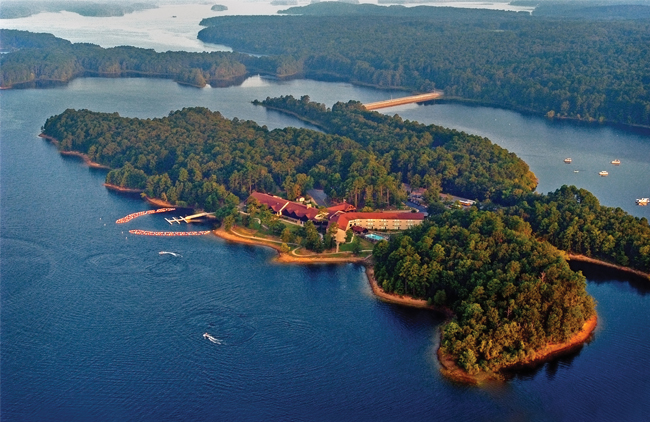 Aerial View of the Lodge at DeGray Lake Resort State Park 