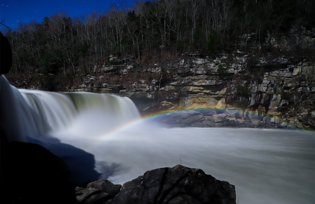 Cumberland Falls is one of only two places in the world where you can see a moonbow. 