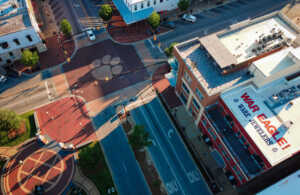 Aerial view of downtown Auburn